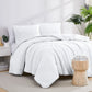 Chevron Pattern Comforter Set, White