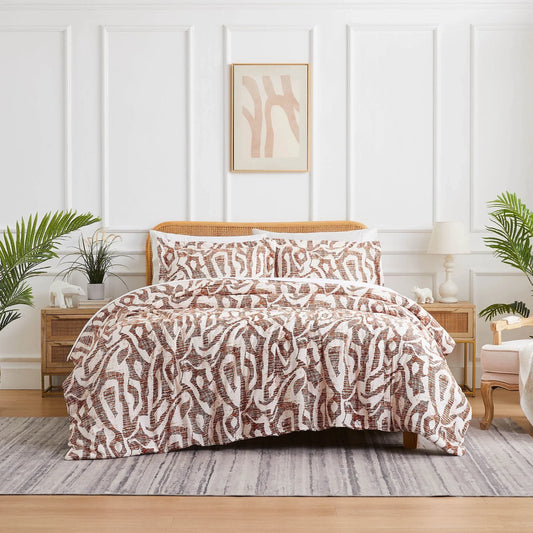 Luna Duvet Set, Rust