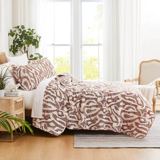 Luna Quilt Set, Rust