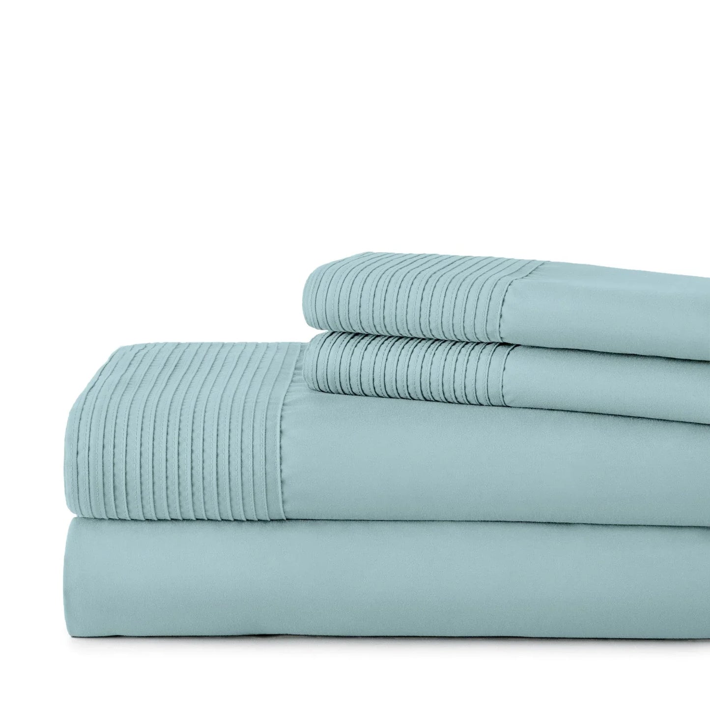 Pintuck Luxe Microfiber 6 Piece Sheet Set, Blue