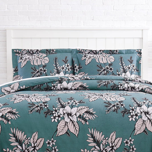 Flourish Duvet Cover Set, Teal