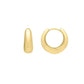 14K Tapered Huggie Hoops