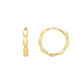 14K Small Rice Huggie Hoop Earrings