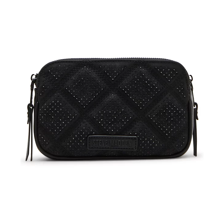 Steve Madden Daisy Crossbody, Black Rhinestones