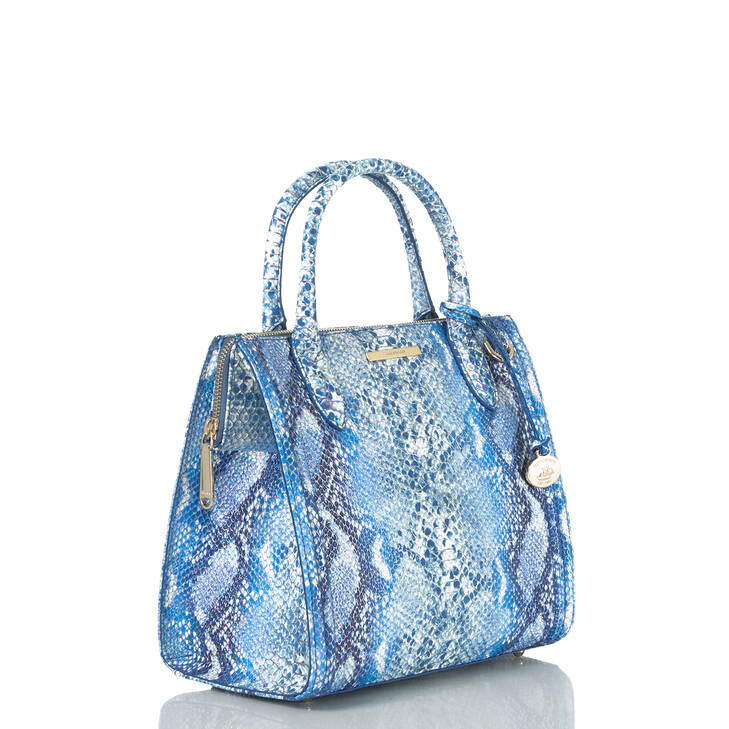 Brahmin Exotic Collection Small Caroline Satchel, Joyful Oceangrove