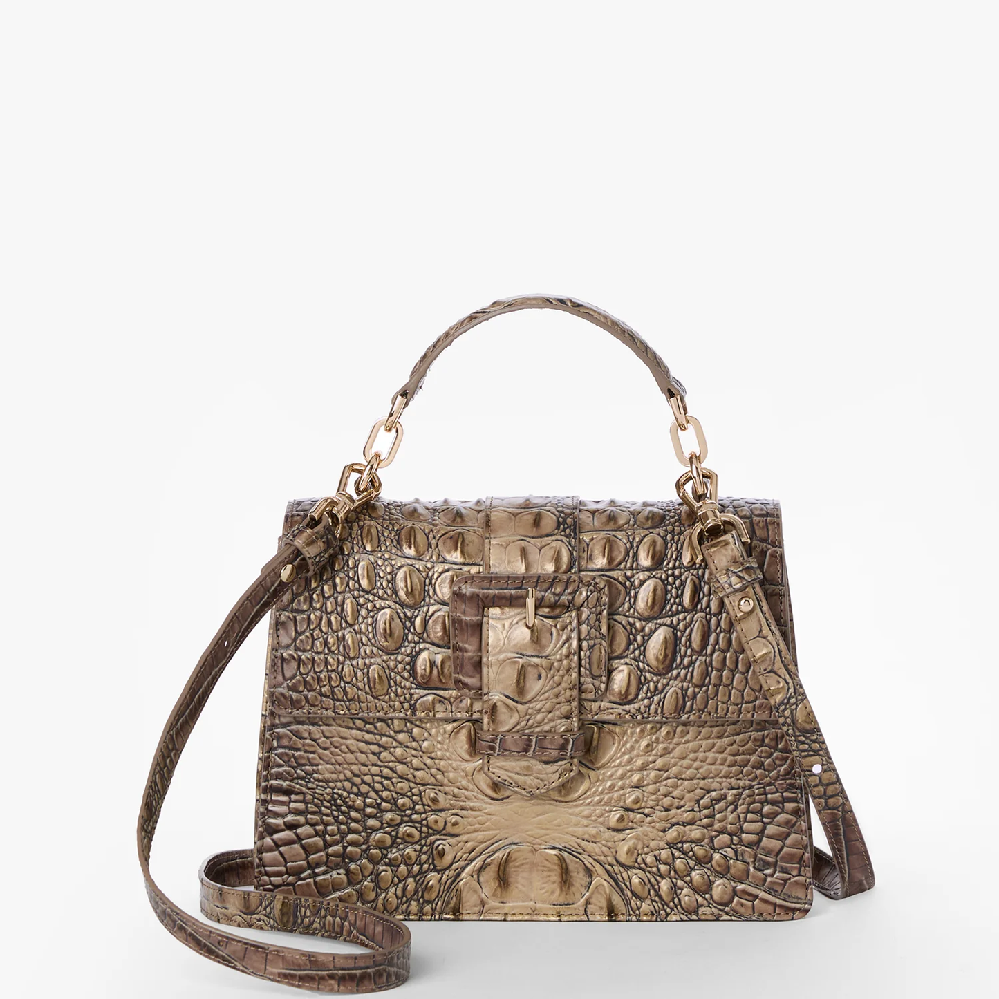 Brahmin Melbourne Collection Small Hallie Satchel, Brindle