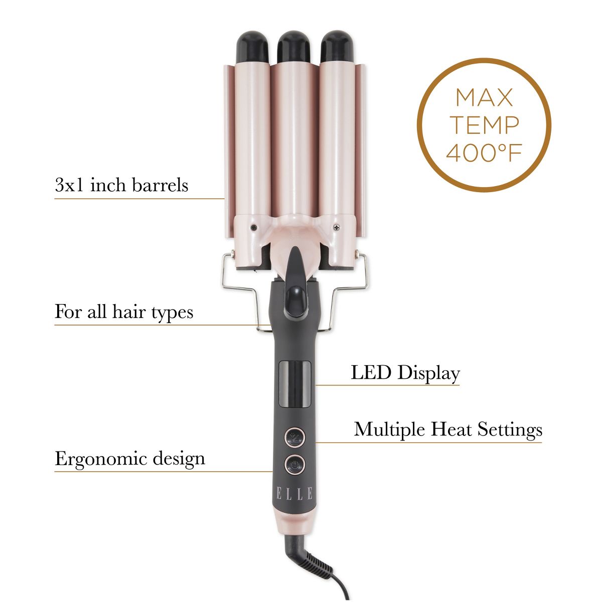 ELLE PREMIER Triple Barrel Hair Waver